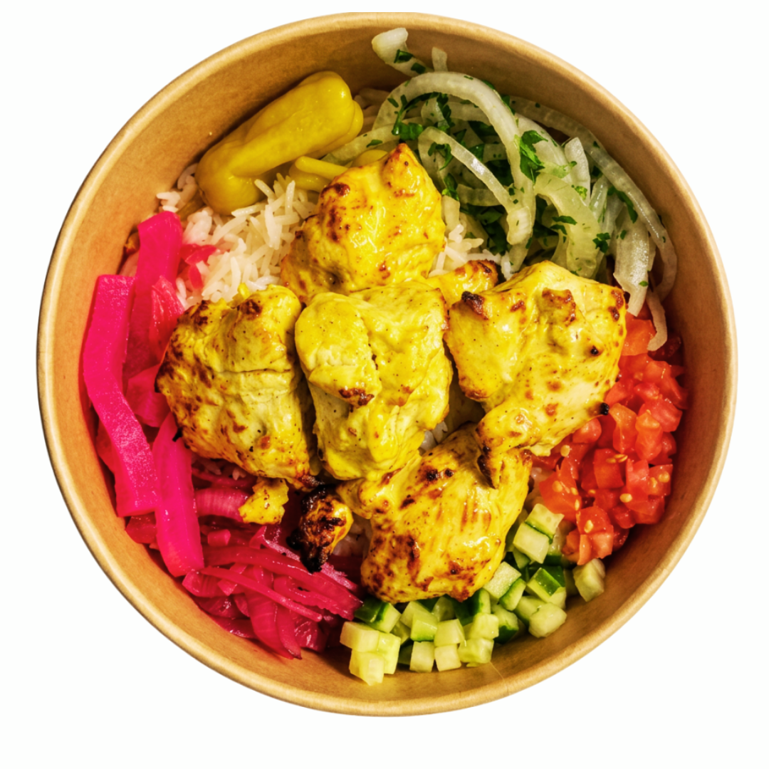 CHICKEN KABOB PLATTER.