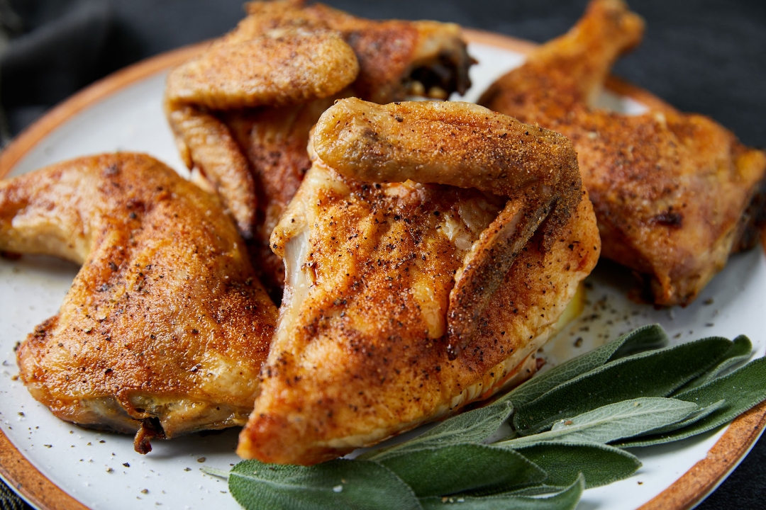 Baked Chicken Quarter.