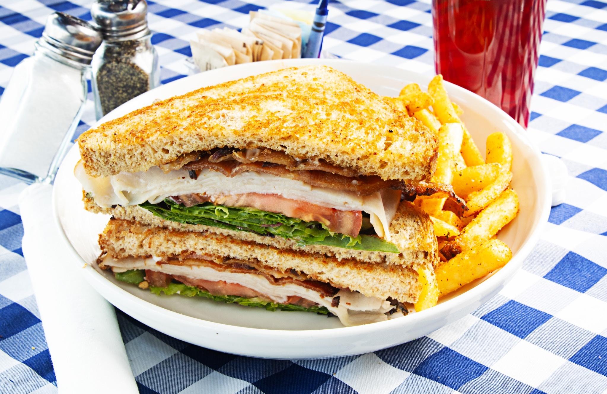 Turkey Club Sandwich.