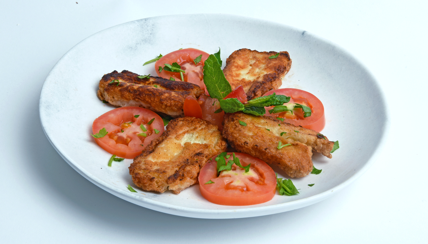 Grilled Halloumi Cheese.