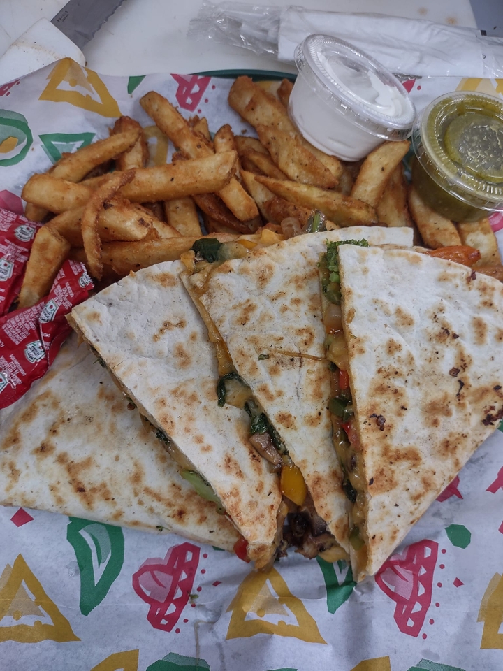 Veggie Quesadilla.
