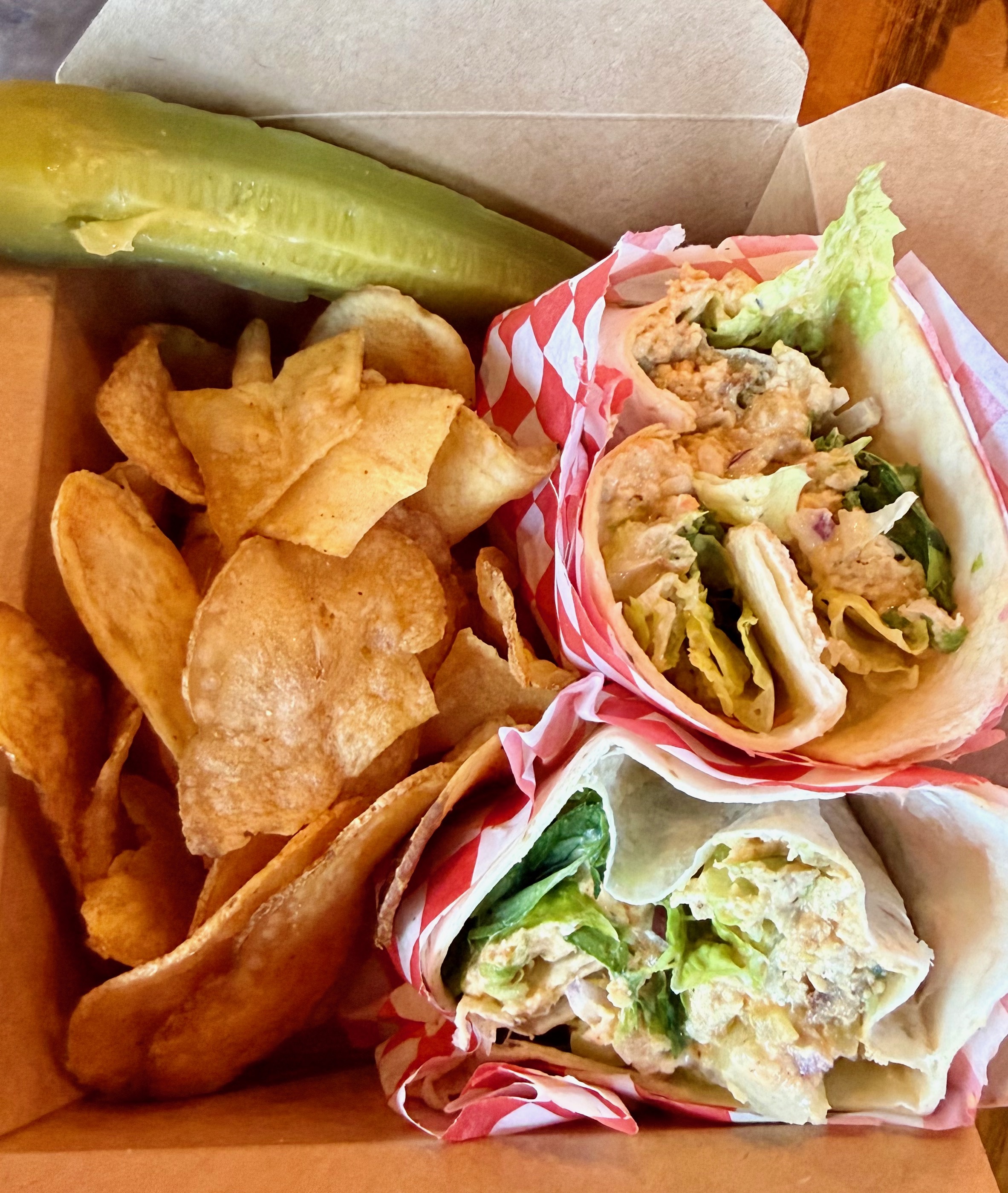 Creole Chicken Salad Wrap.