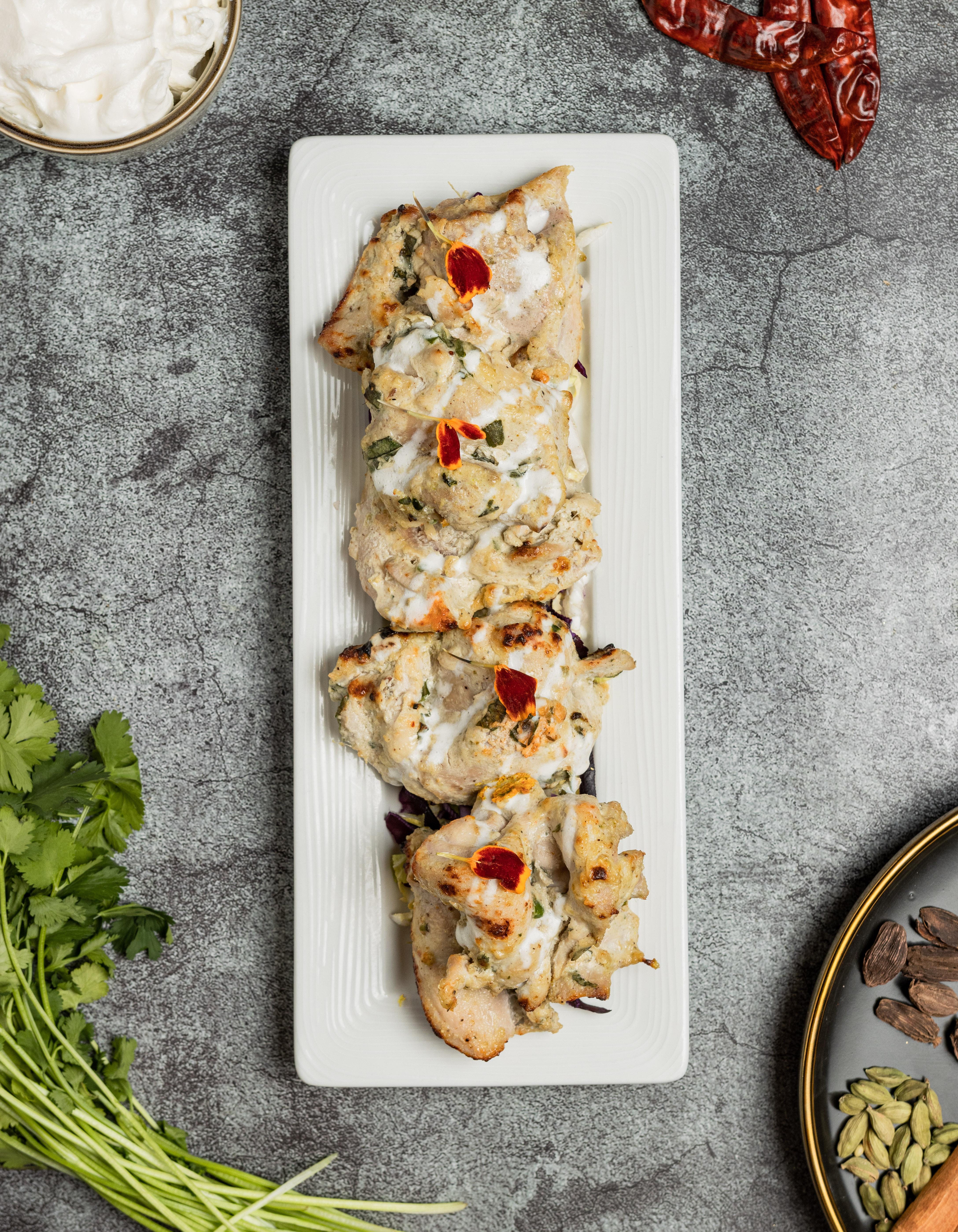 Chicken Malai Tikka.
