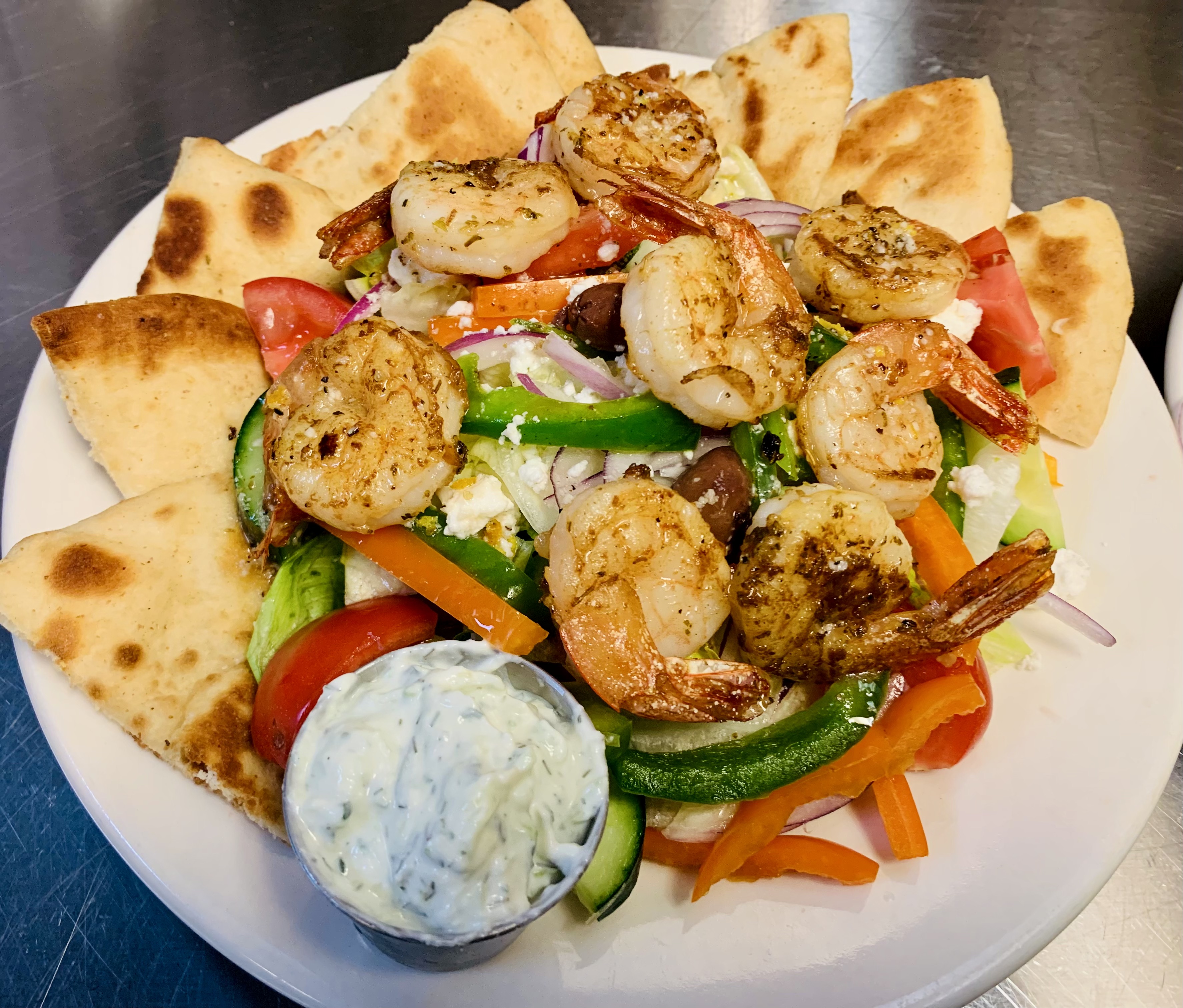Dinner Grilled Shrimp Platter.