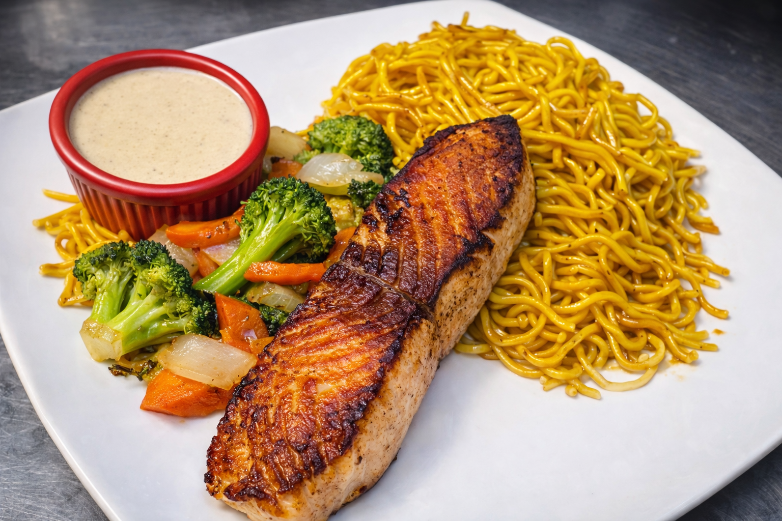 Hibachi Salmon.