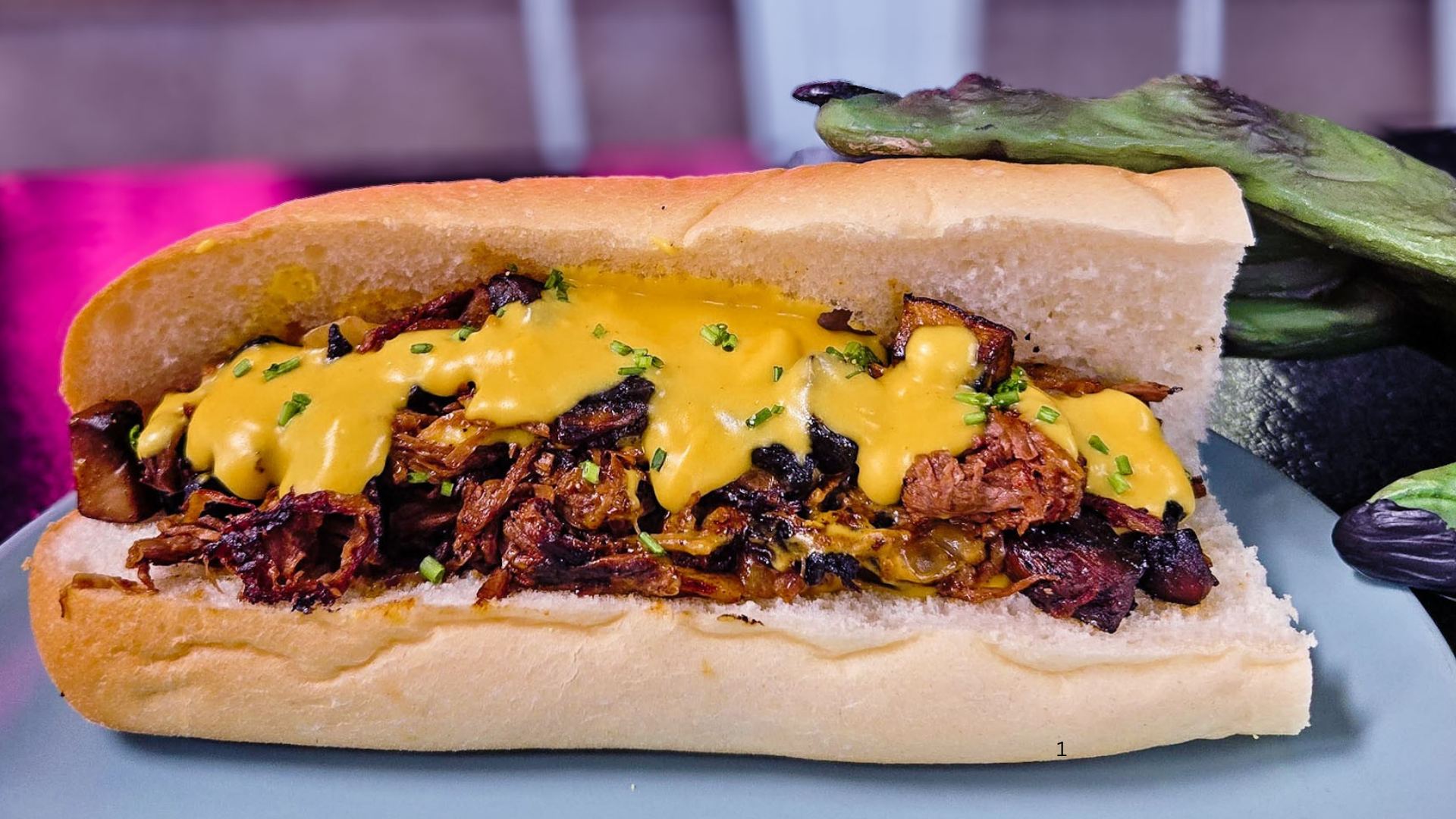 Smoked BRISKET Cheesesteak.