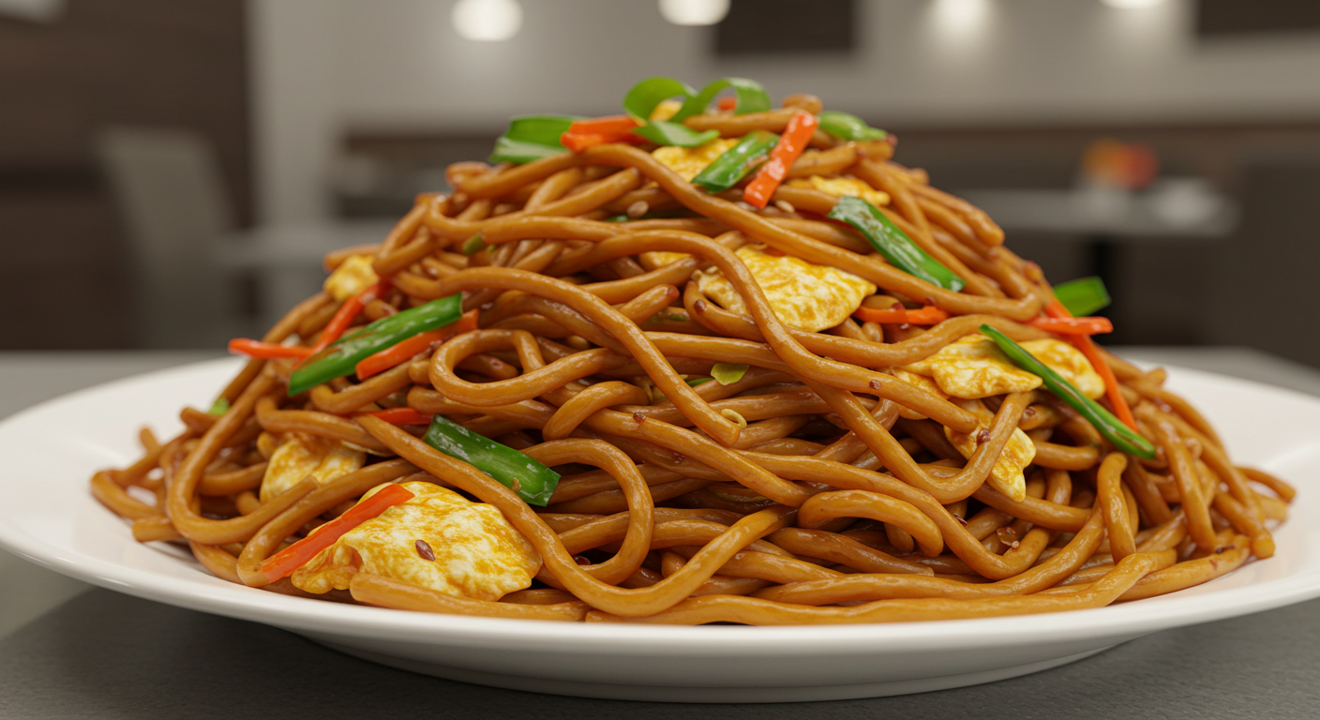 Egg Schezwan Noodles.