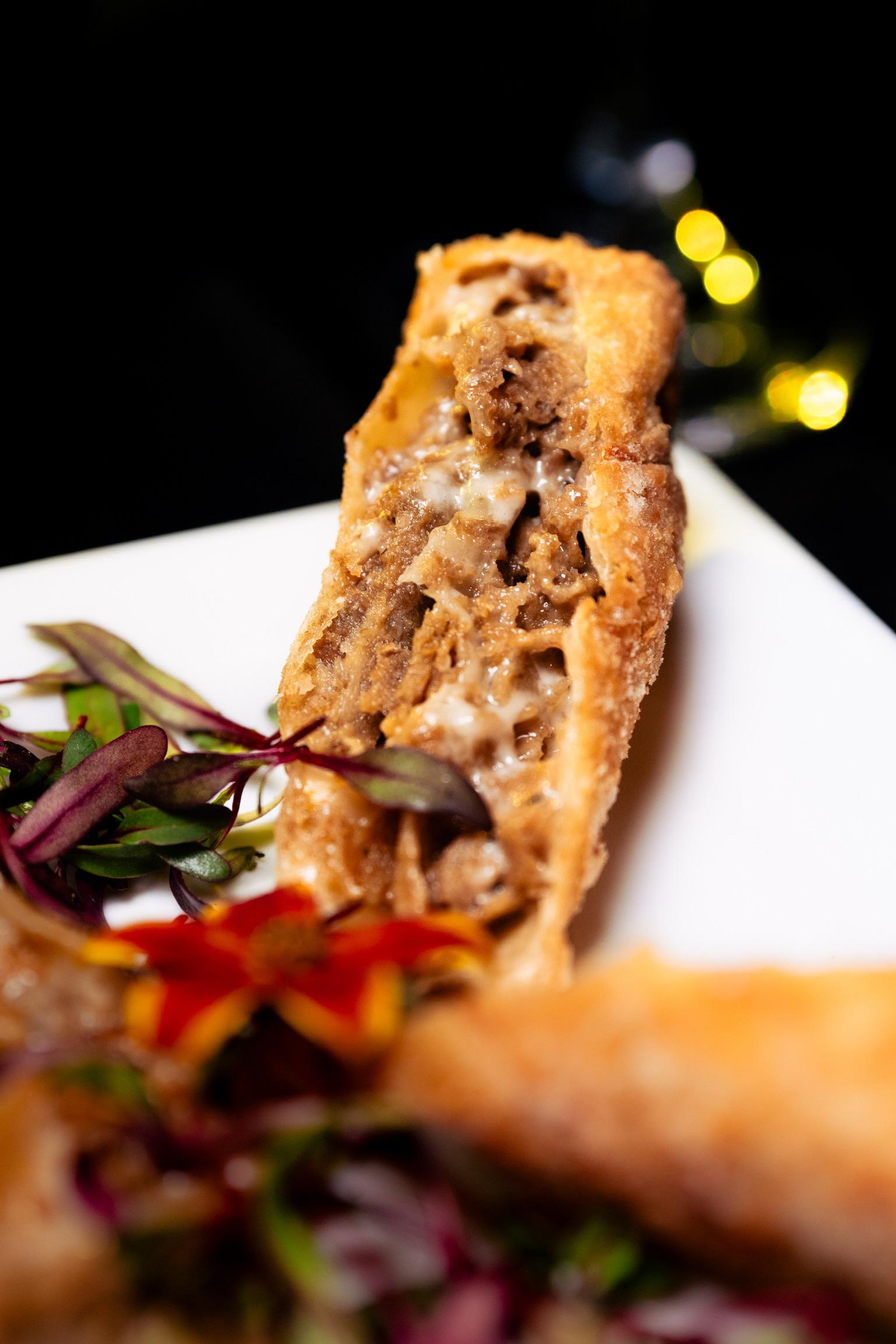 Beef philly eggroll.