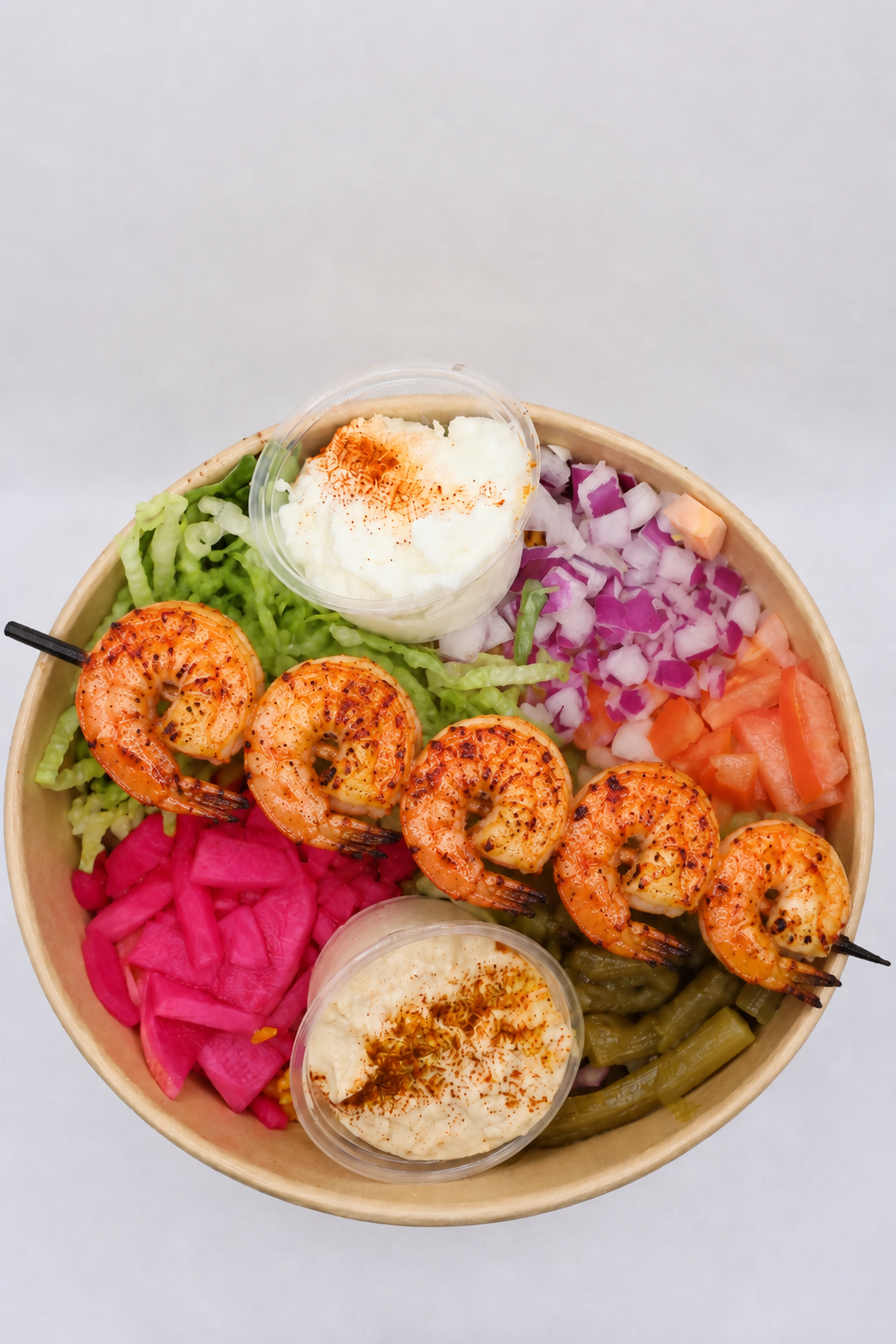 FIRE GRILLED SHRIMP KABOB.