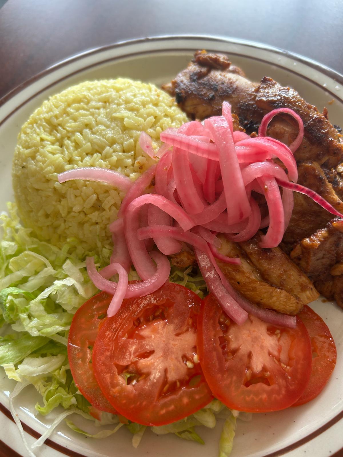 Chicken Shawarma Over Rice.