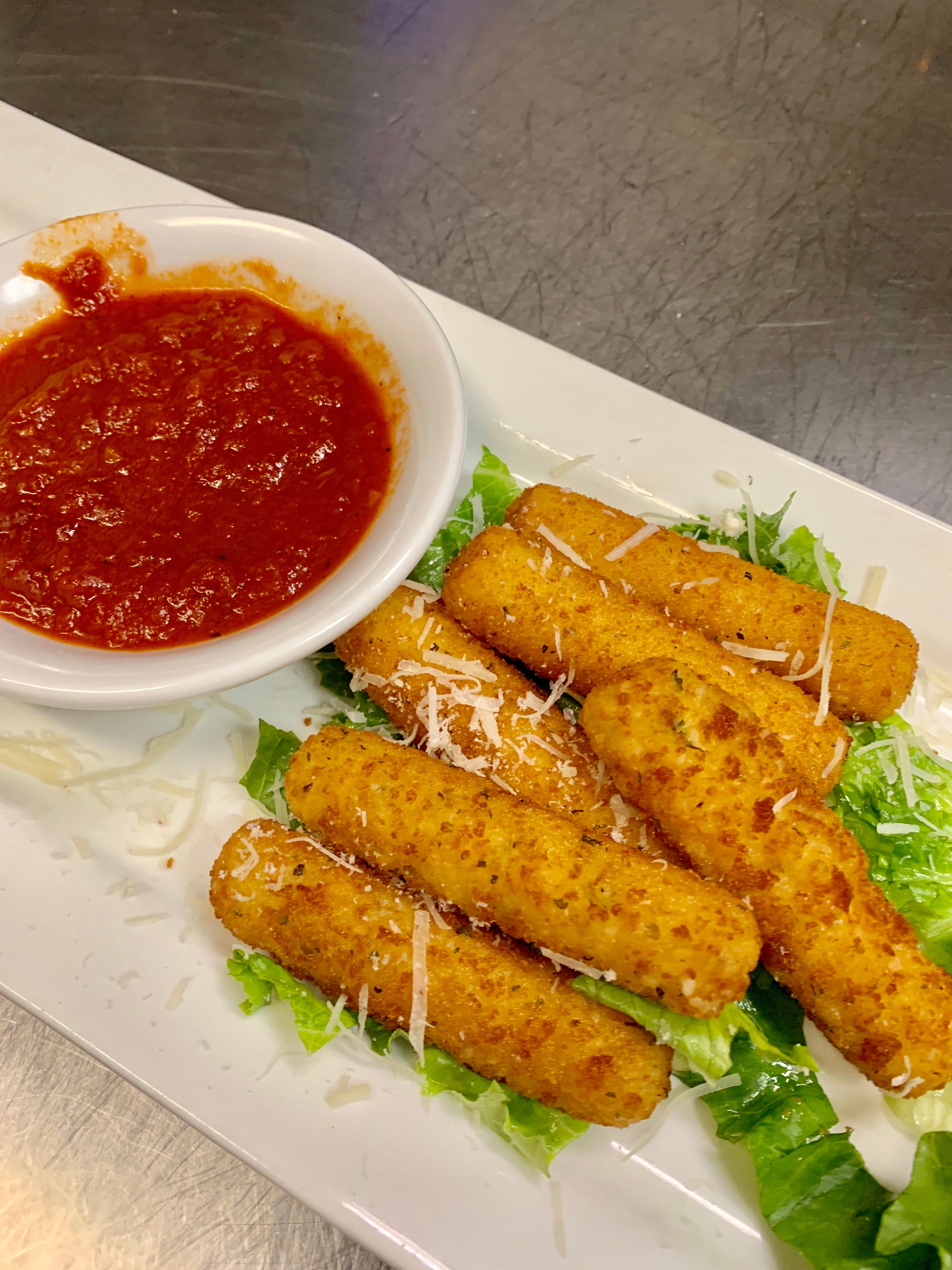 Fried Mozzarella Sticks.