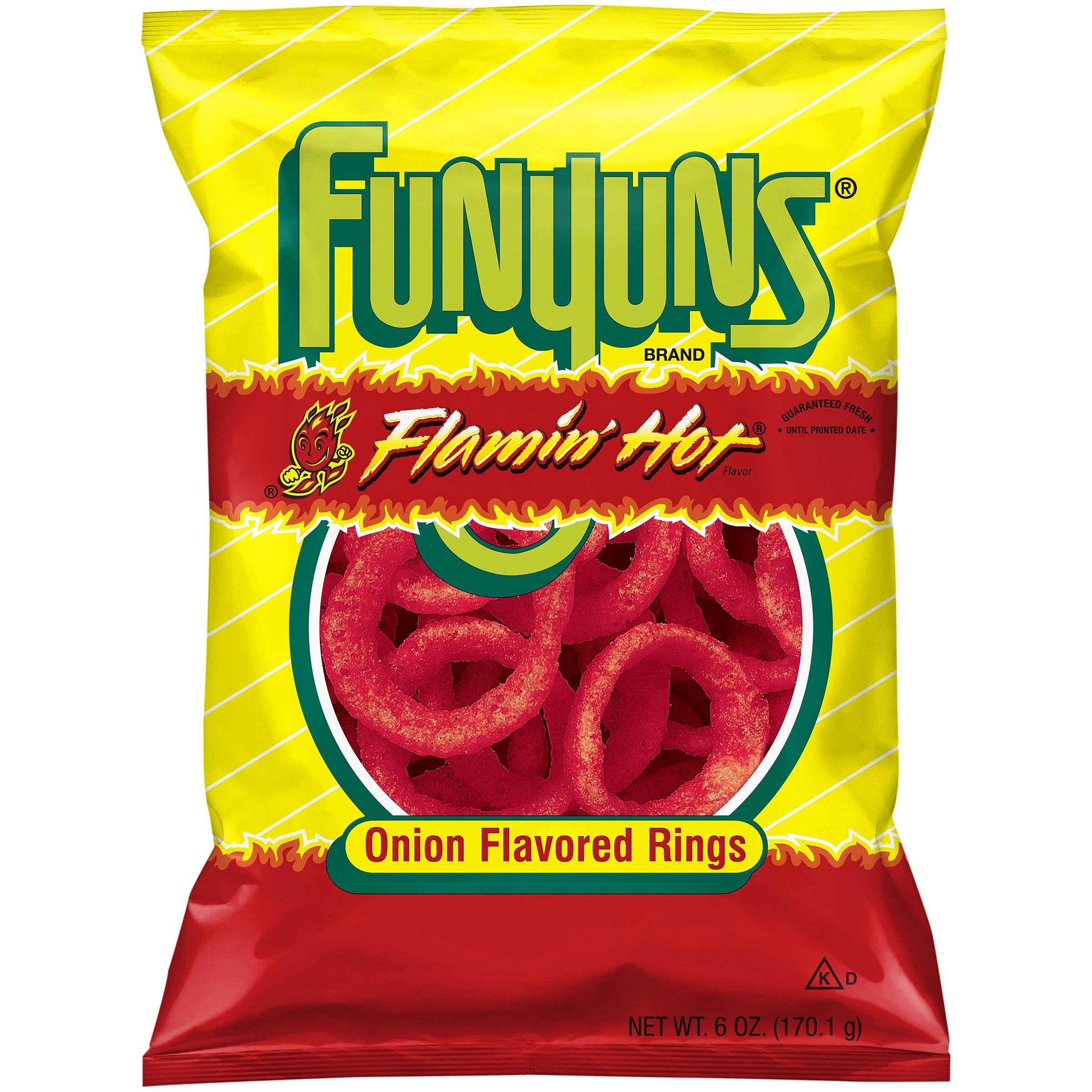 Funyuns 6.5 Oz Flamin' Hot Onion Flavored Rings.