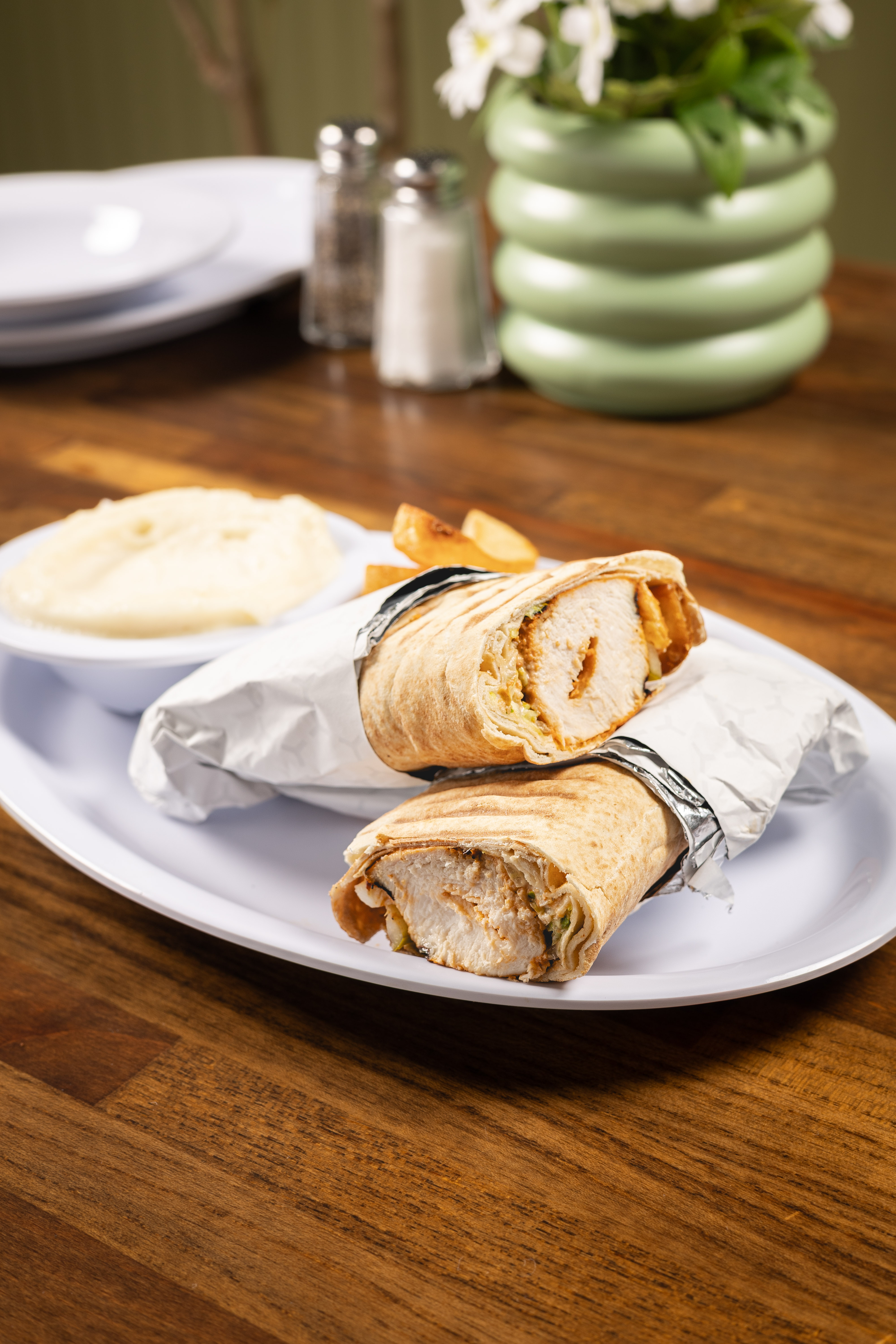 Tawook (Chicken Kabob Sandwich).
