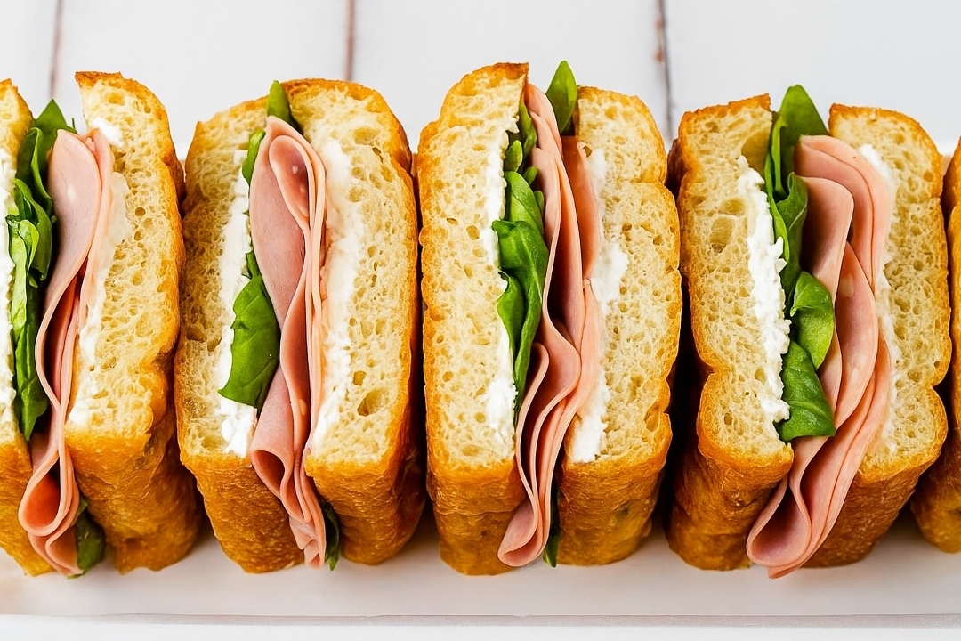Mortadella Baby Focaccia Sandwich Platter.