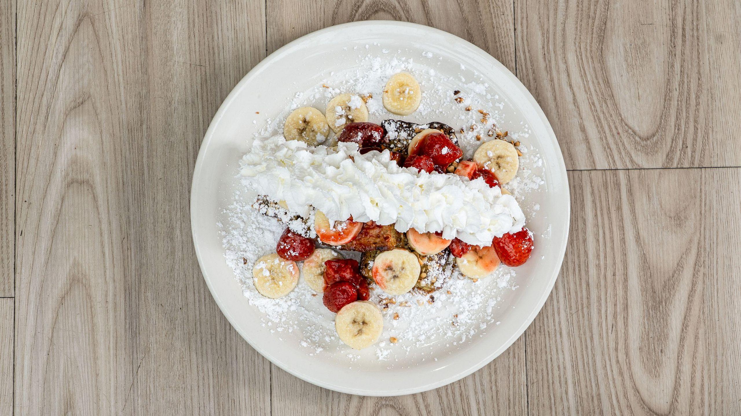 Hazelnut Banana Bread French Toast (GF).
