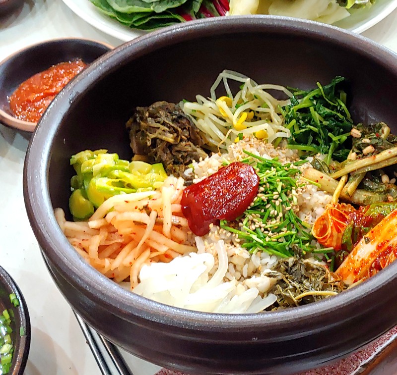 Premium - Vegi Tofu Dolsot Bibimbab 두부 돌솥비빔밥.
