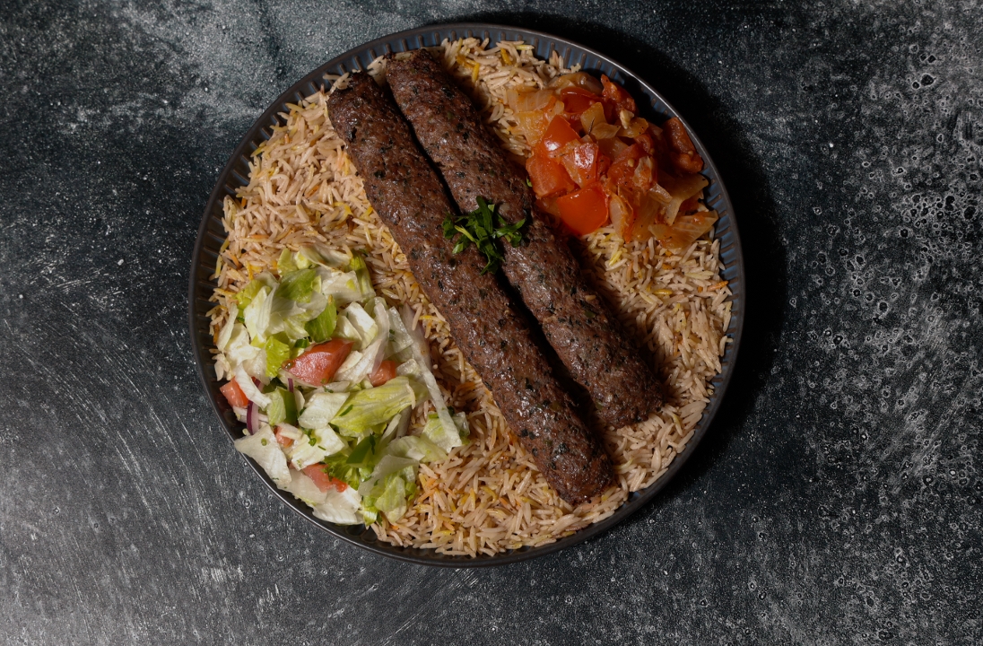 Beef Kuftah Platter.