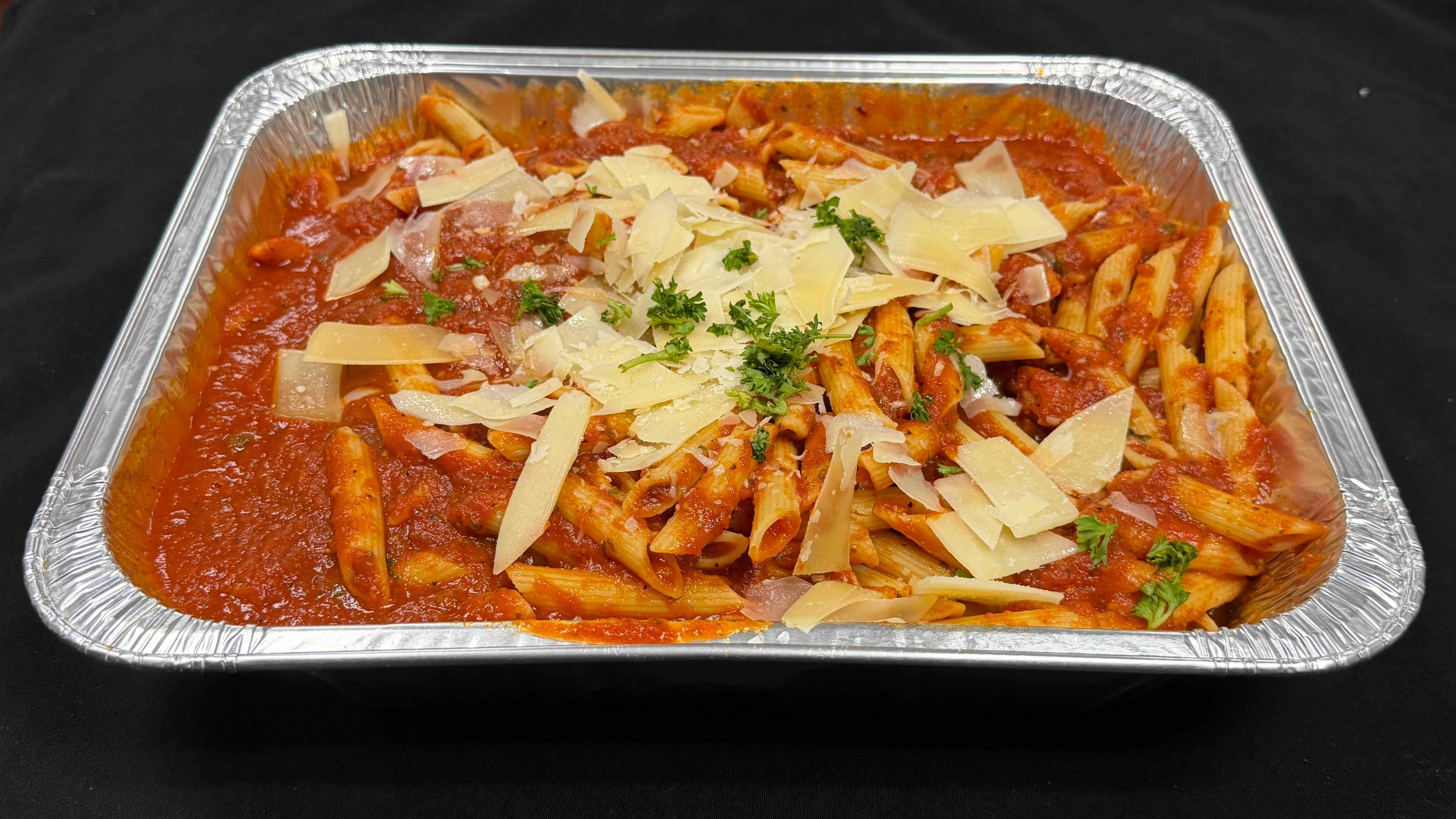 PENNE WITH MARINARA TRAY.