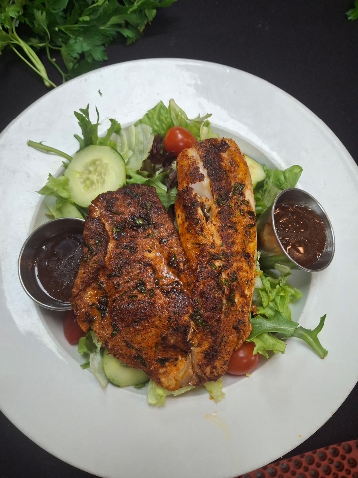 Blackened Tilapia Salad.