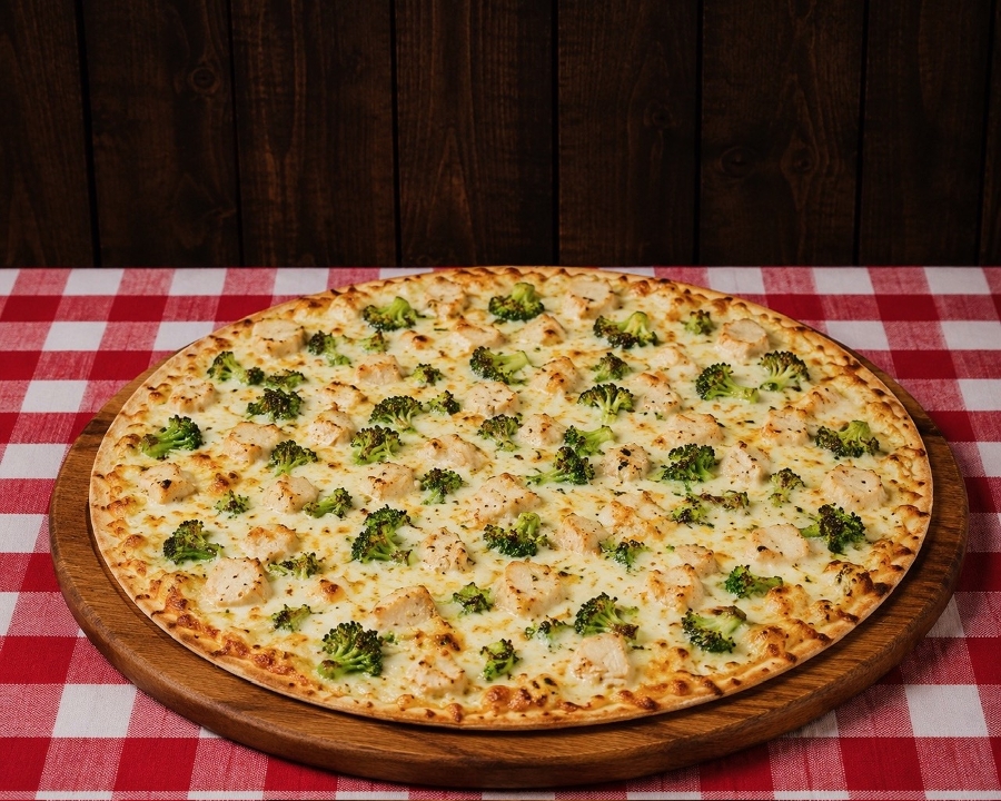 Lg Grilled Chicken Broccoli Alfredo Pizza 14 (Italian Style).