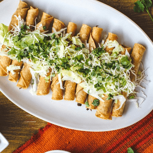 Rolled Beef Taquitos Platter (12).