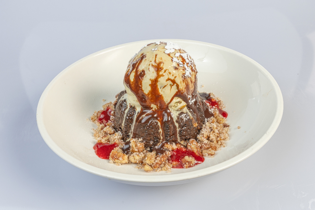 DARK MATTER LAVA CAKE.