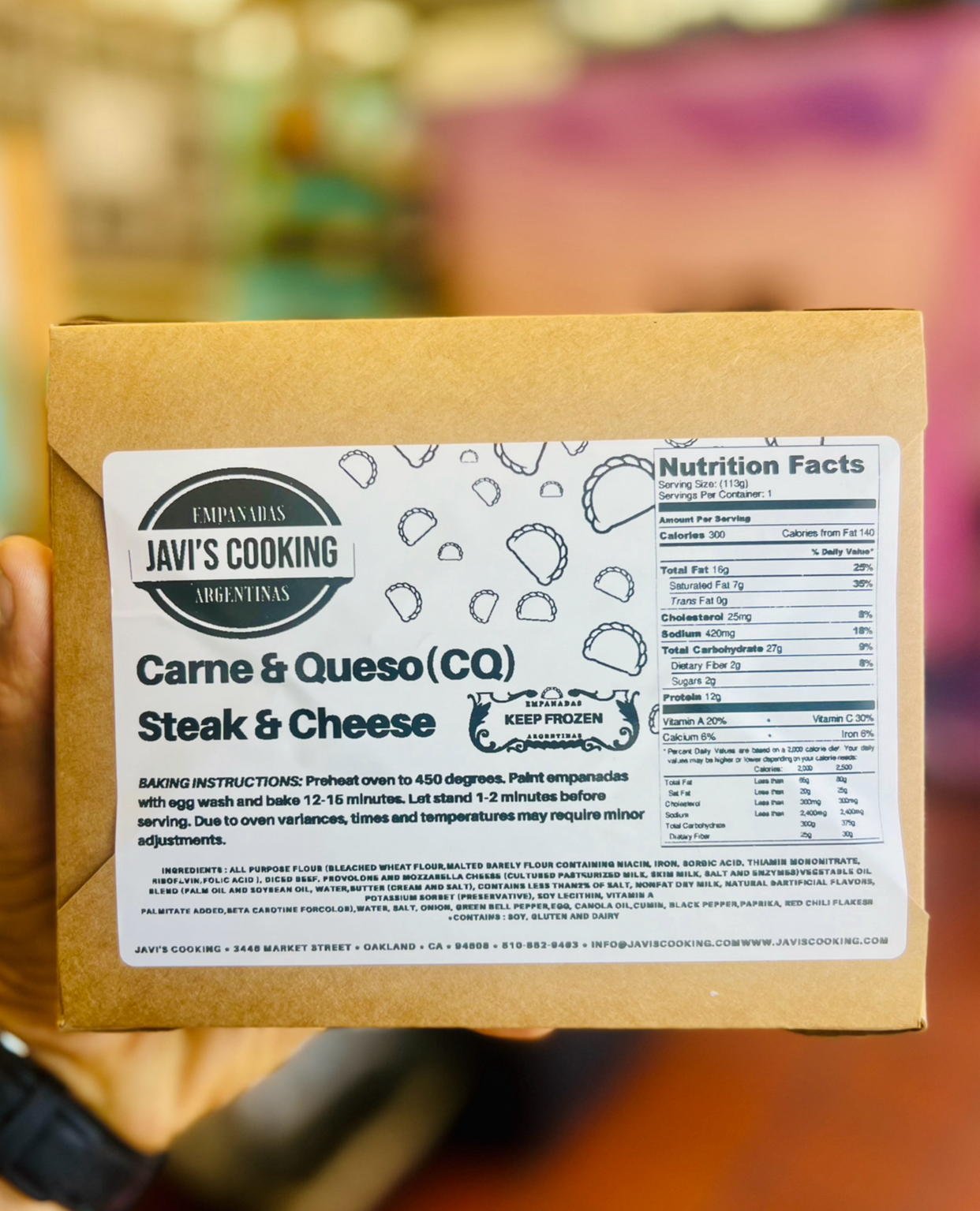 CARNE & QUESO-CQ (4pack) frozen empanadas.