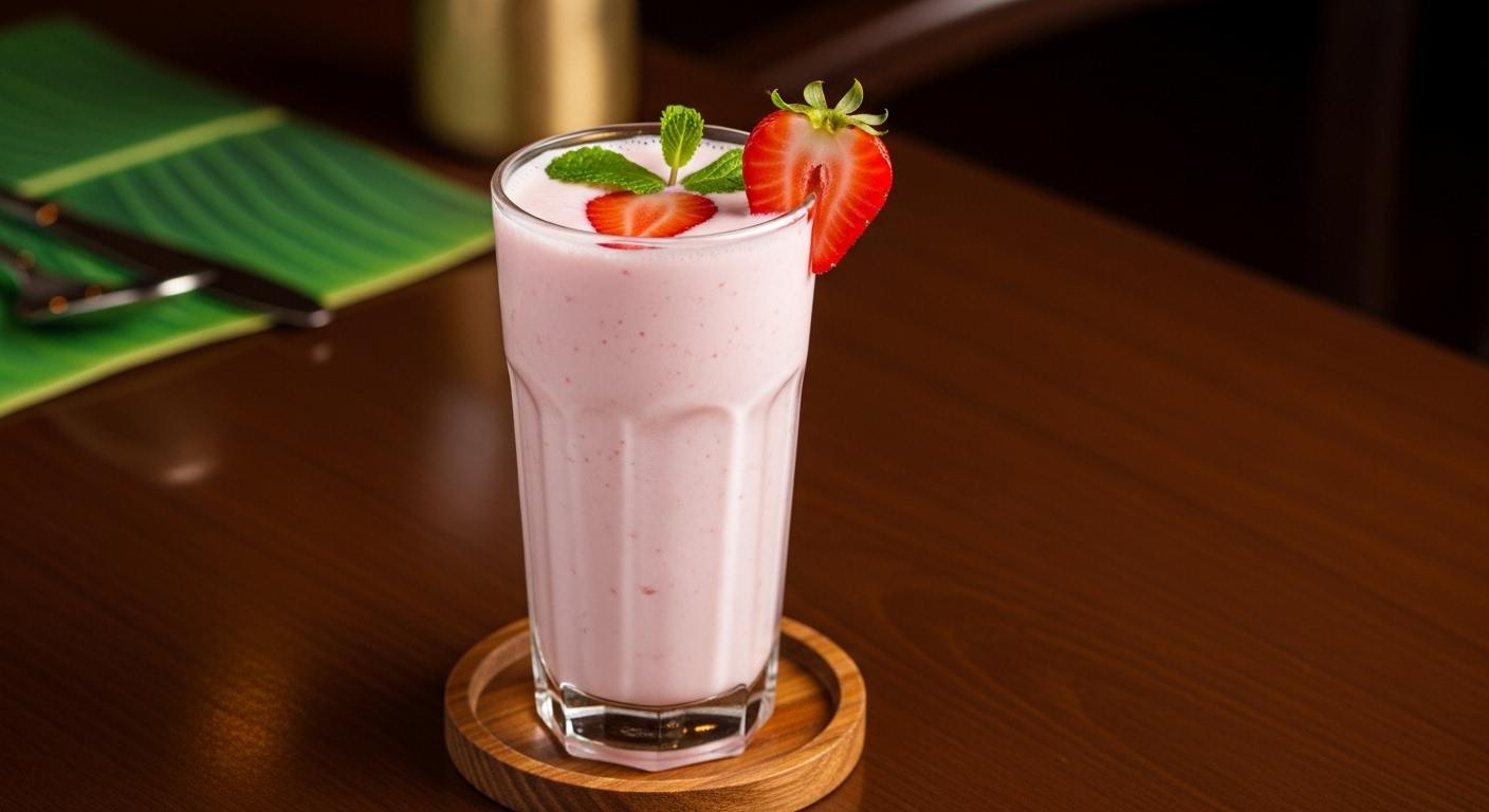 Strawberry lassi.