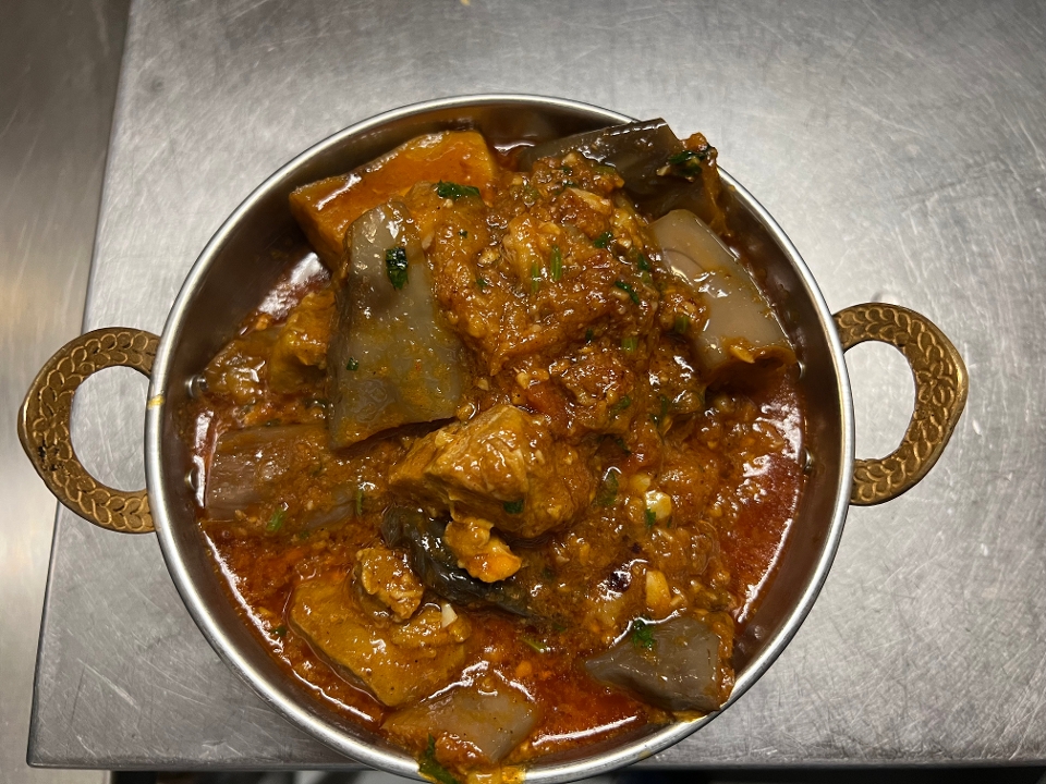 Lamb Baingan Curry.