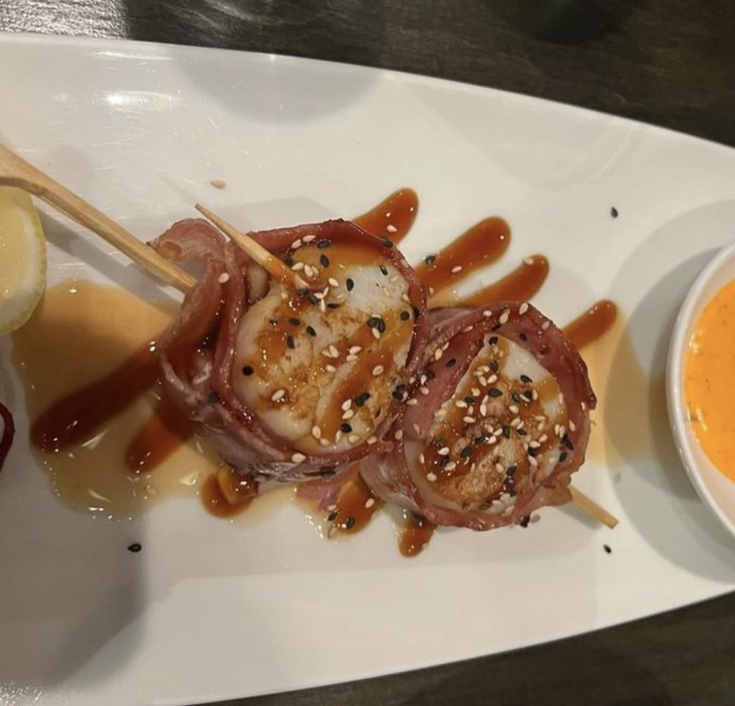 Bacon Wrapped Scallop.