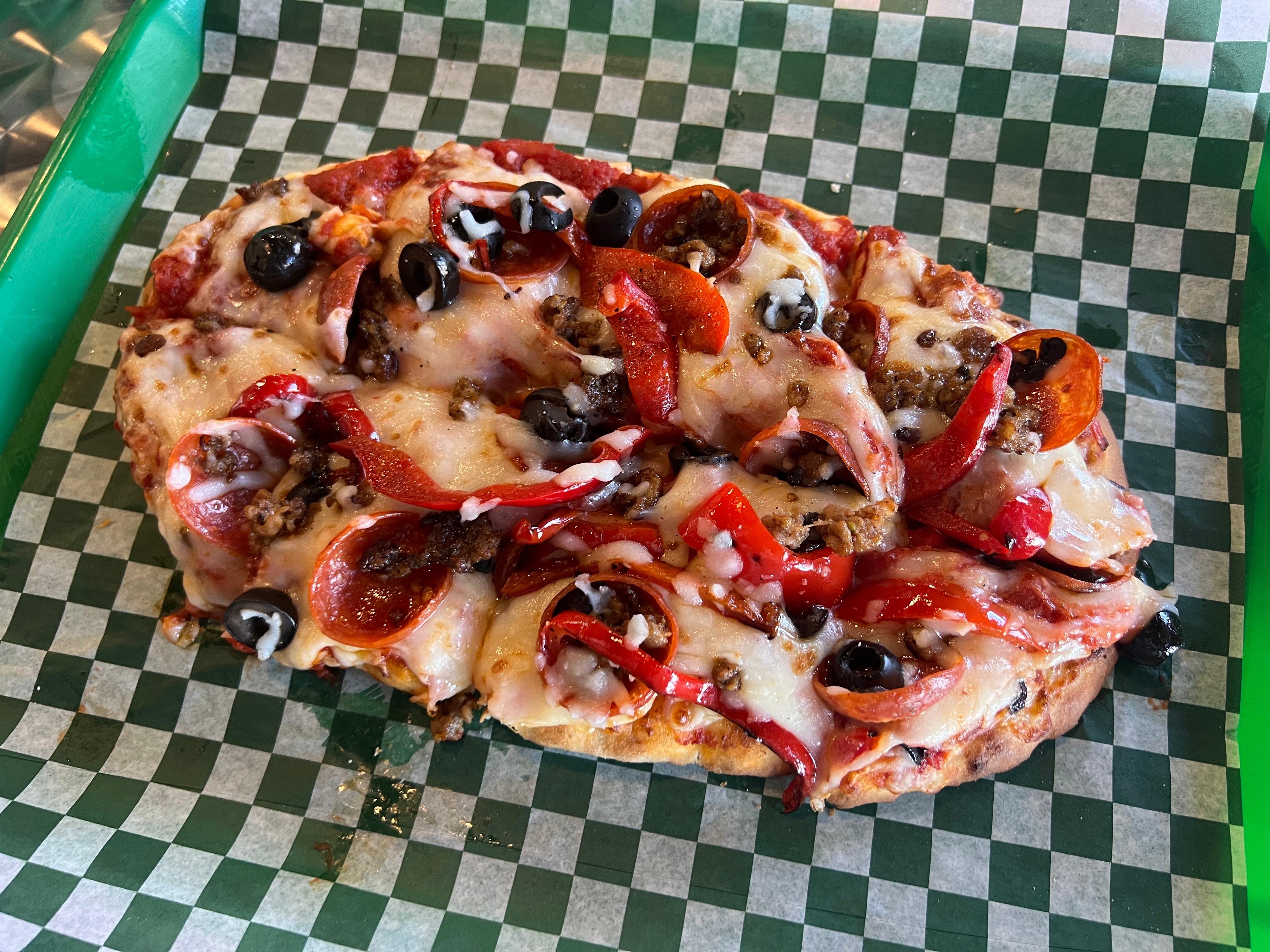 Flat Bread Pizza.