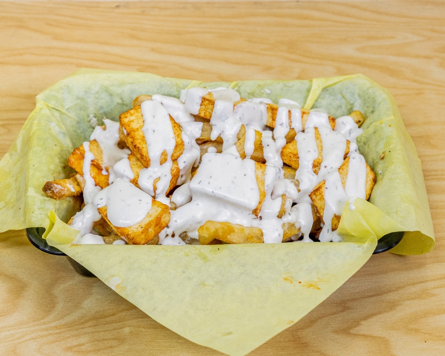 Paneer Tikka Loaded Fries.