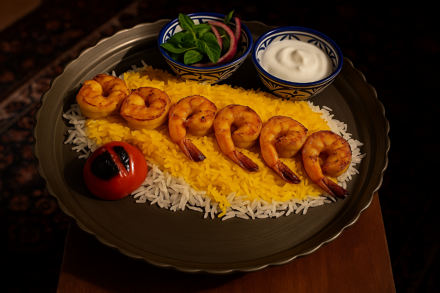 Shrimp Kabob (کباب میگو).