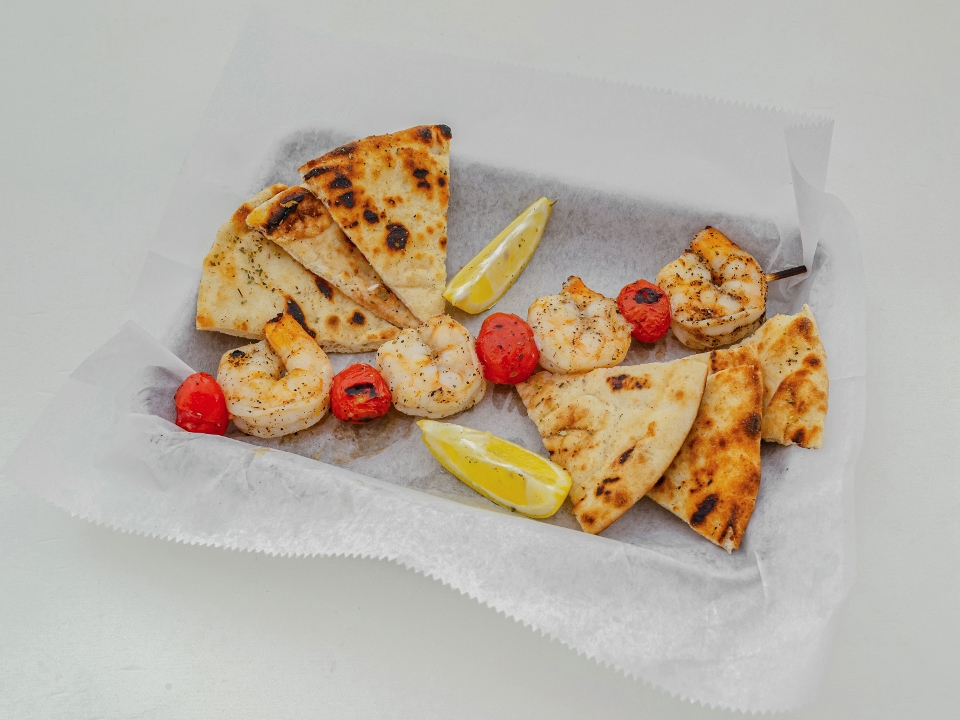 Shrimp Kalamaki.