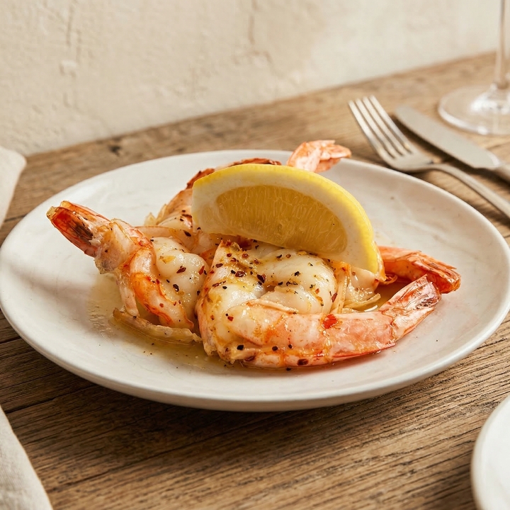 Garlic Prawns.