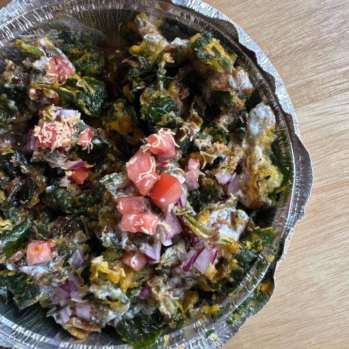 Crispy Palak Chaat.
