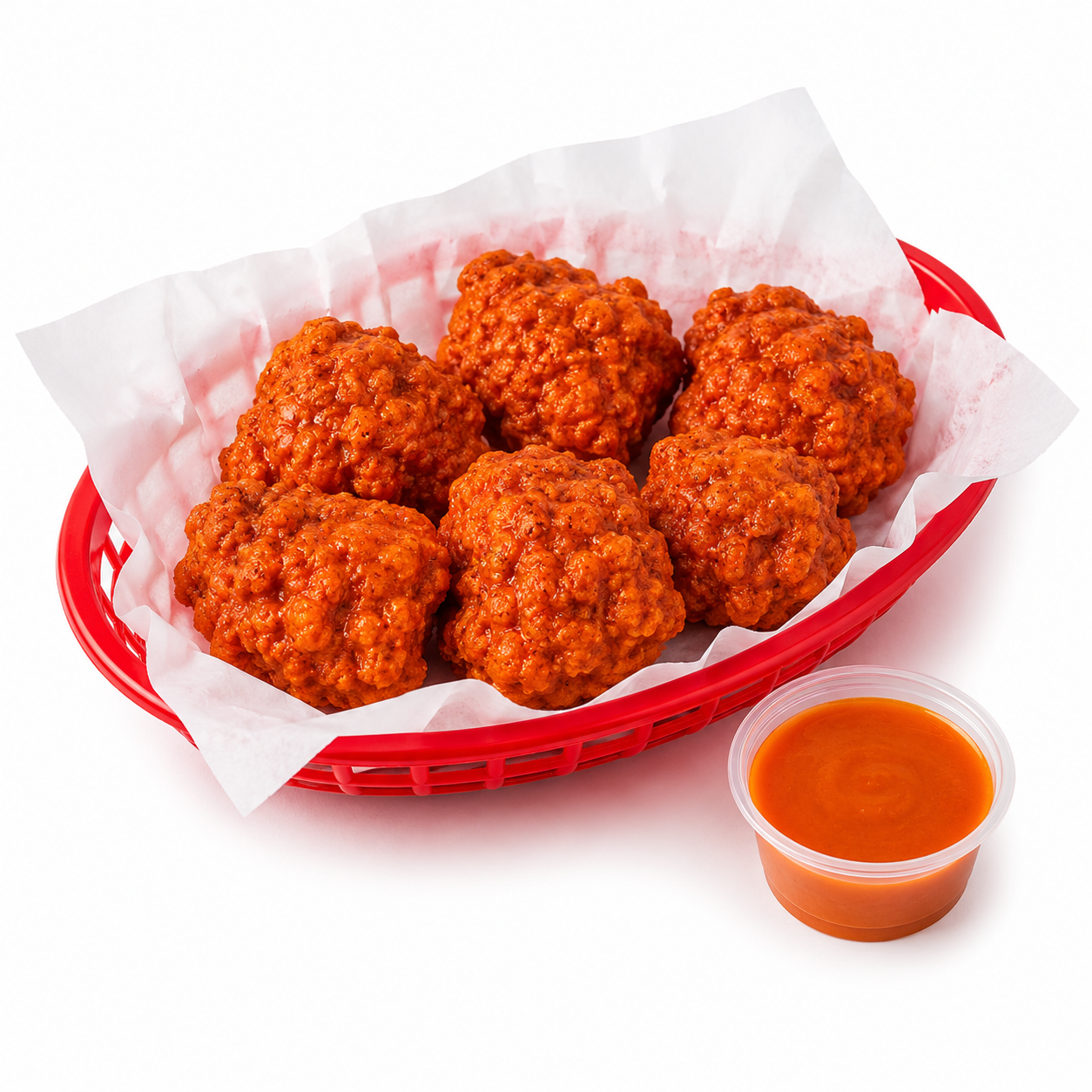 6 Pieces Boneless Wings.