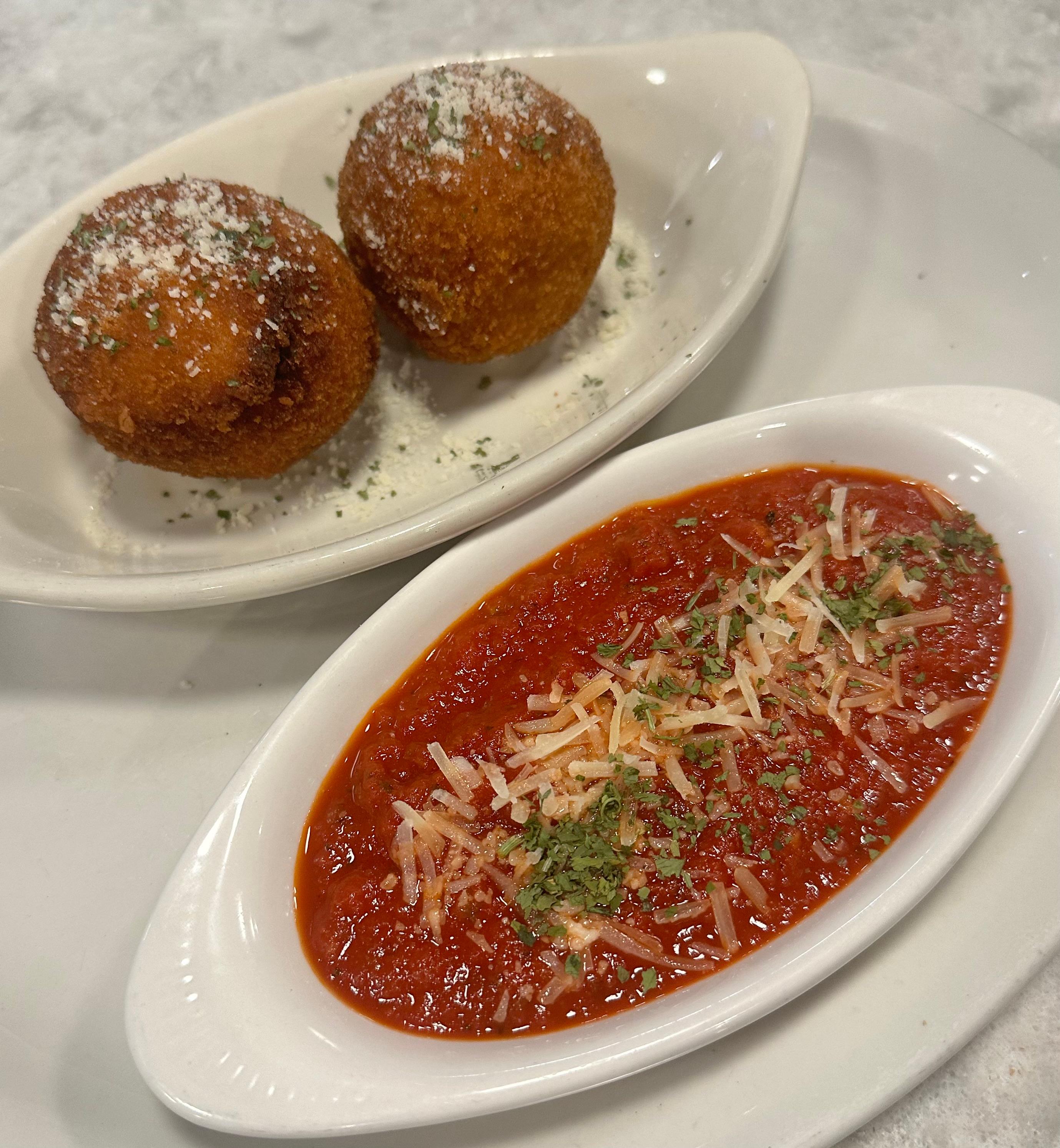 Arancini Sicilian Fried Rice Balls.