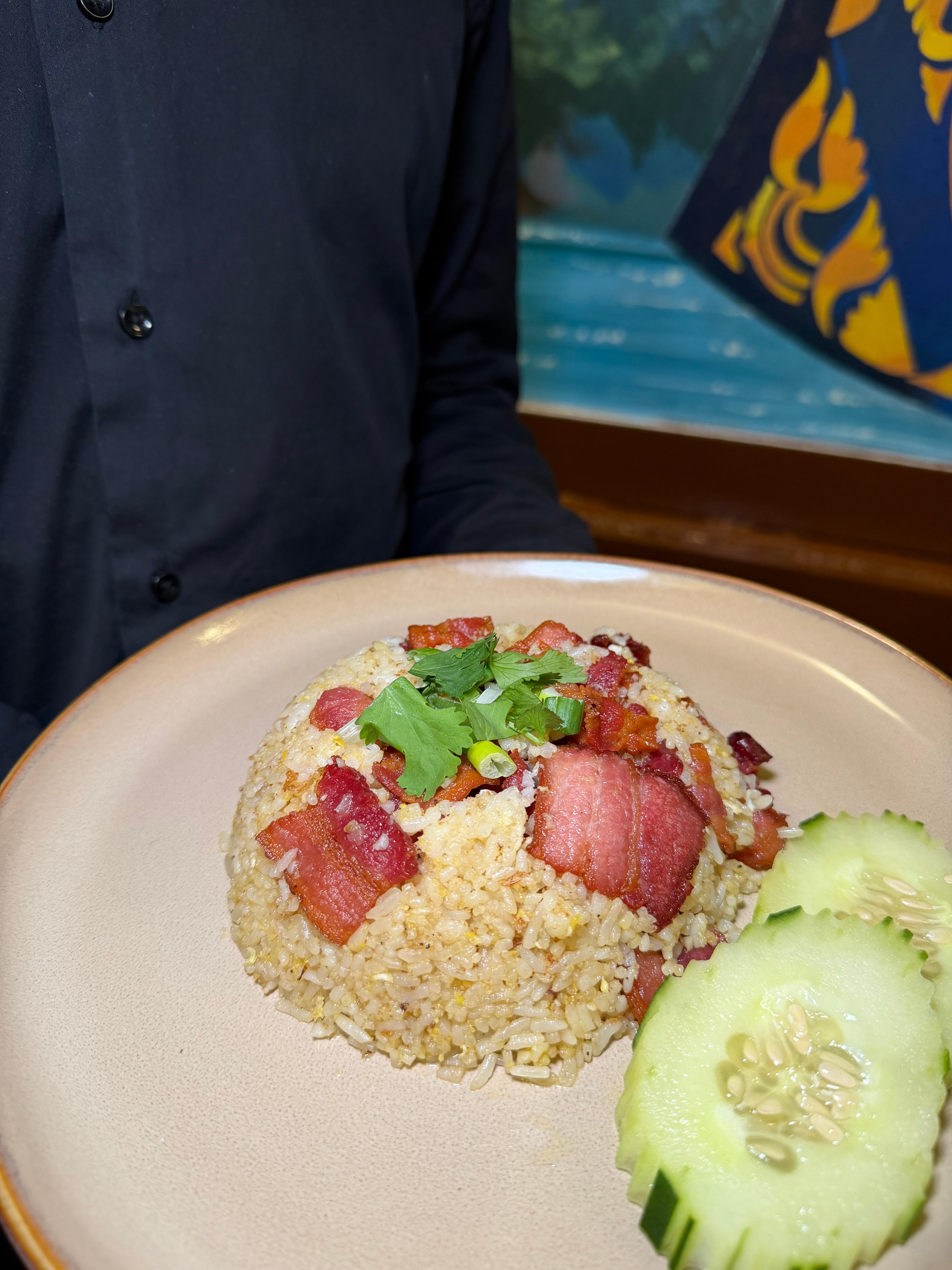 Bacon fried rice.