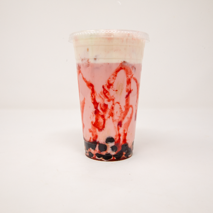 Strawberry Cheese Cake Boba Large.