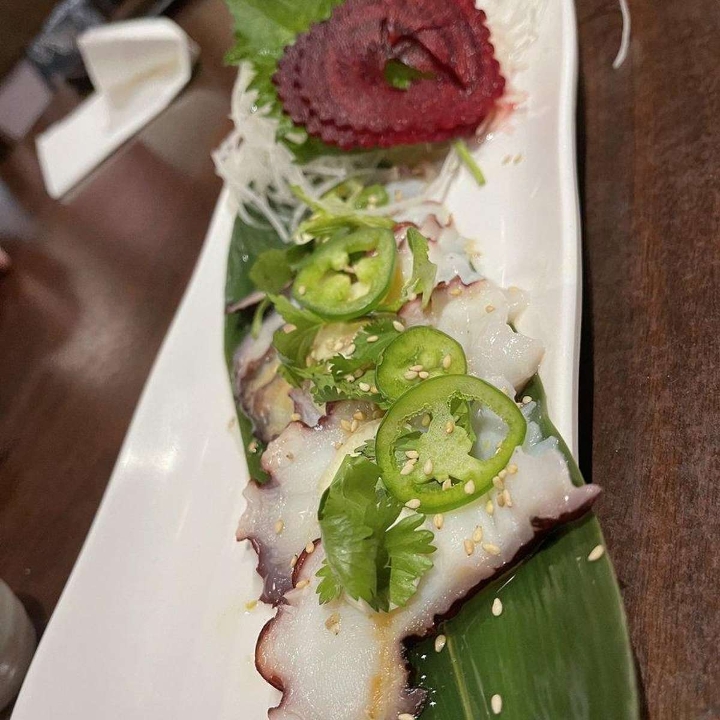 Octopus carpaccio.