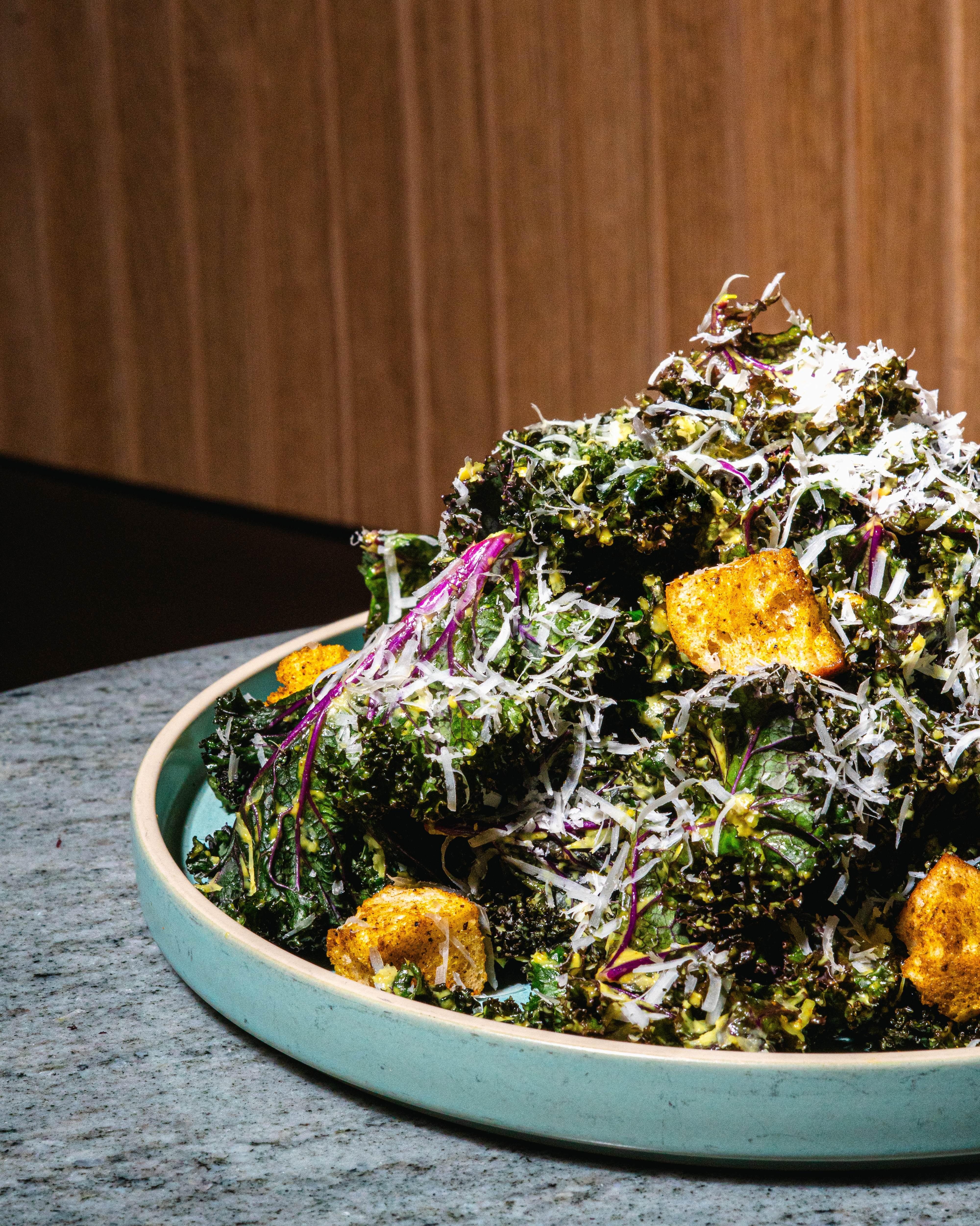 Kurry Kale Caesar Salad.
