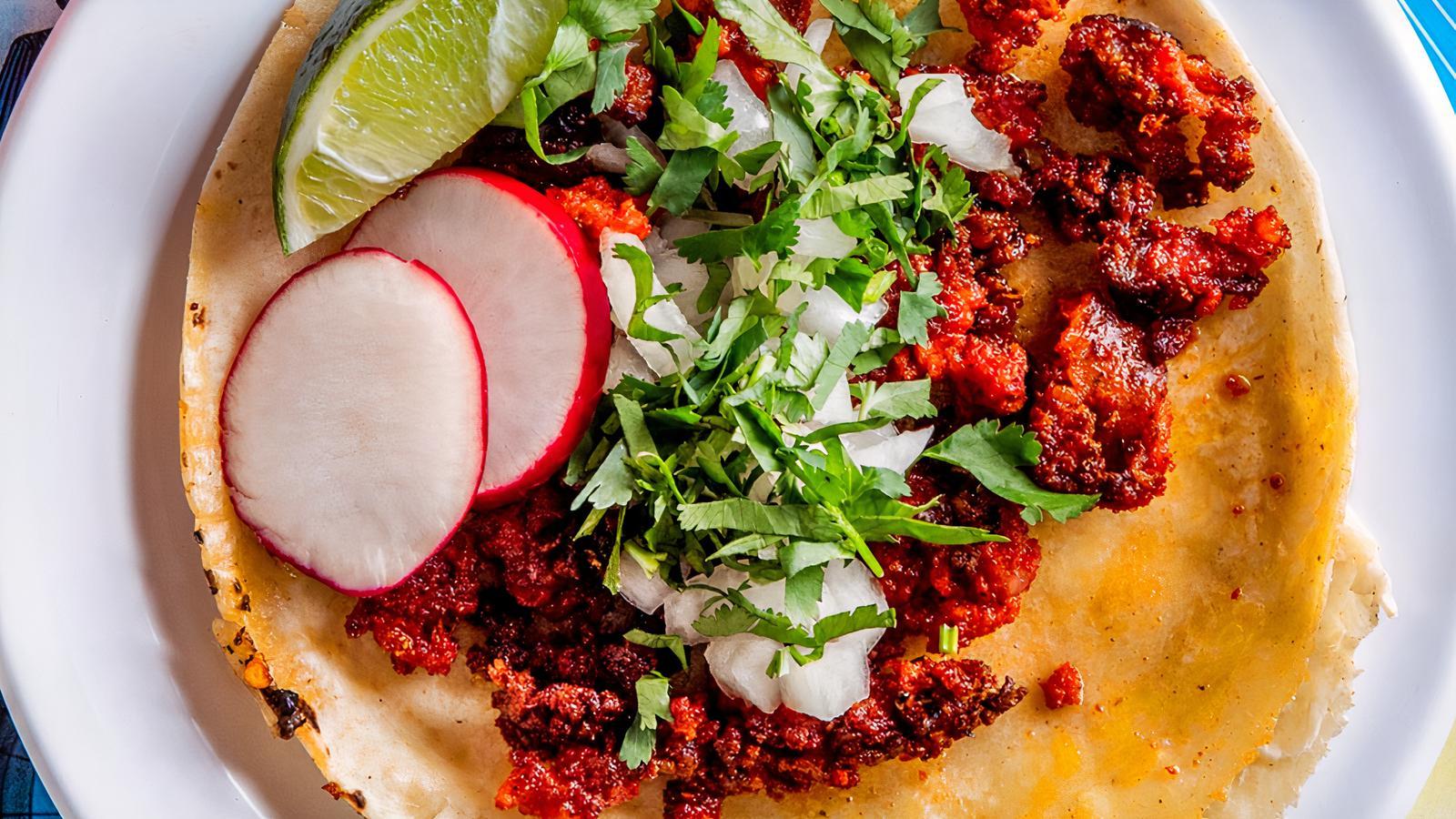 Chorizo Taco (Handmade tortillas).