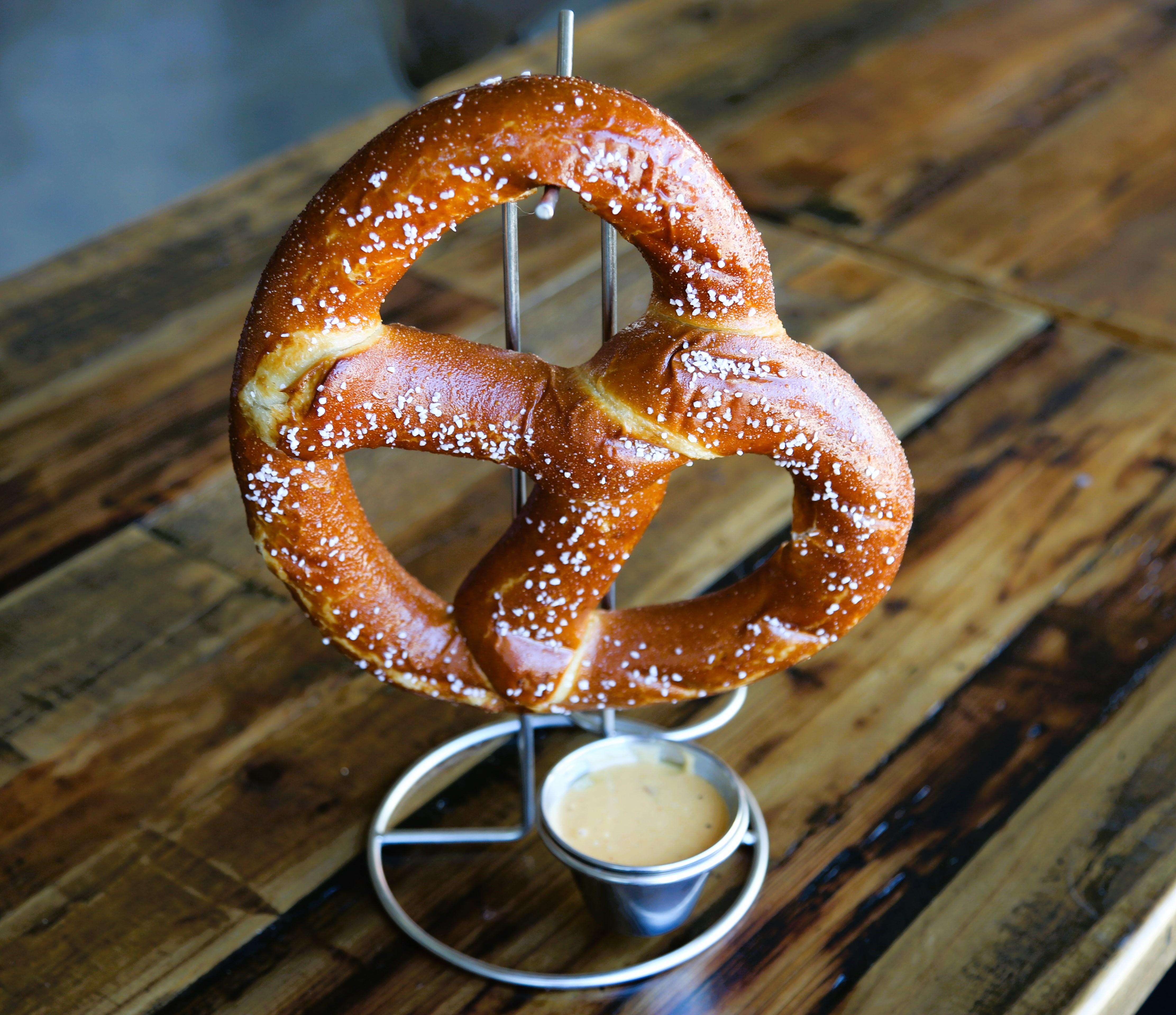 Pretzel with Beer Cheese.