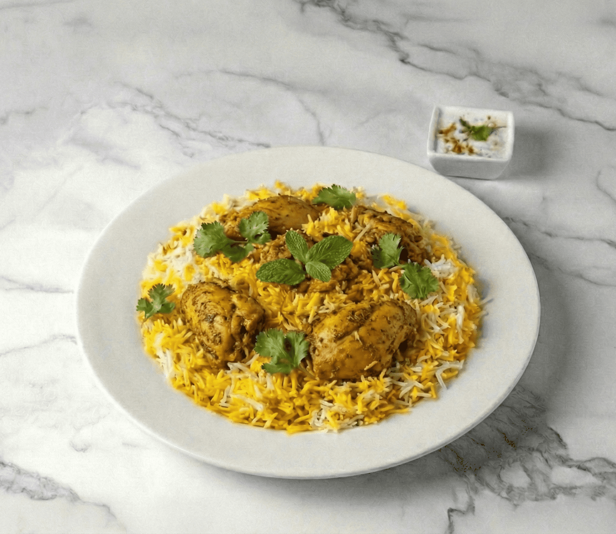 NAWABI CHICKEN BIRYANI.