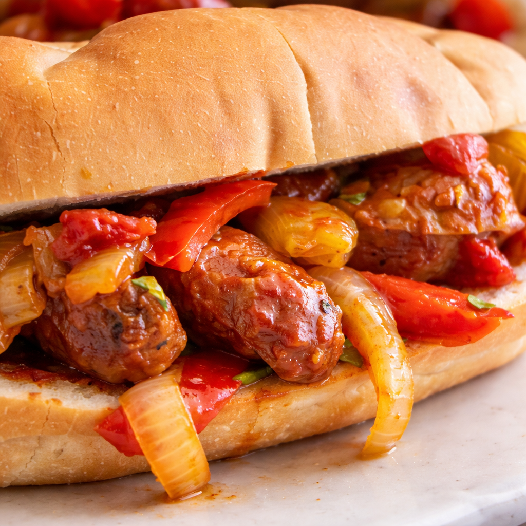 Sausage & Peppers Sub.