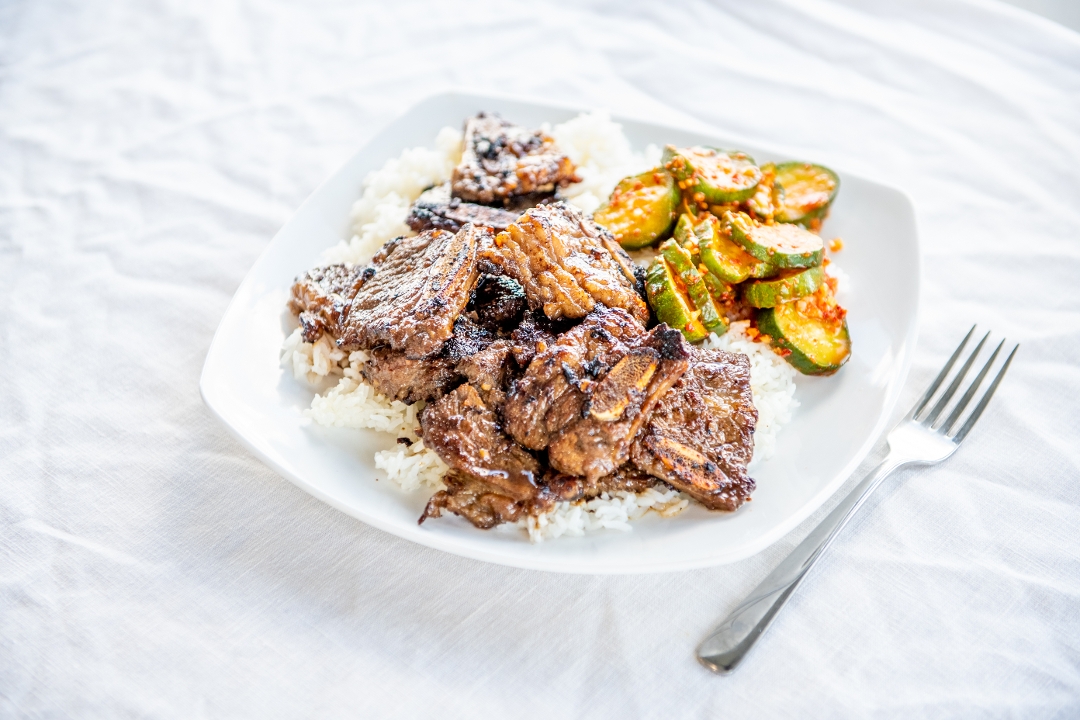 Korean Galbi Over Rice 韩式牛仔骨饭.