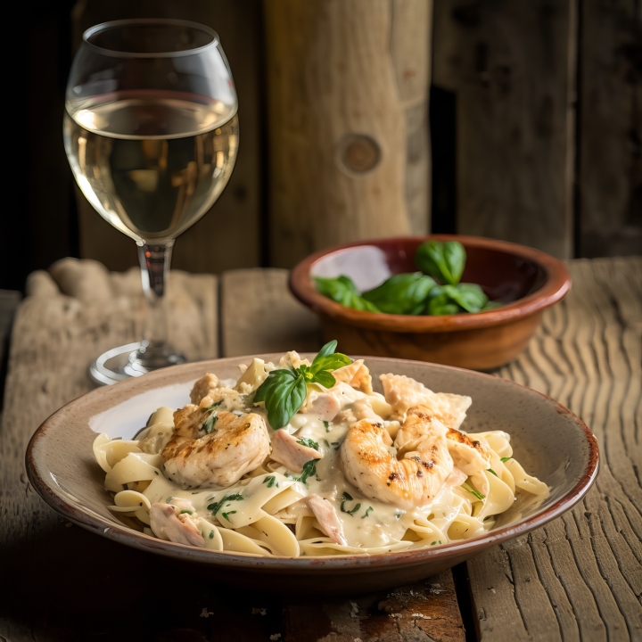Shrimp Scampi with Pasta.