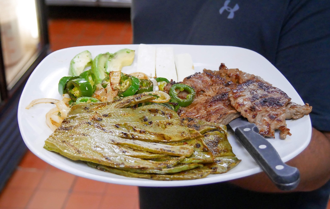 Nopales and Carne Asada.