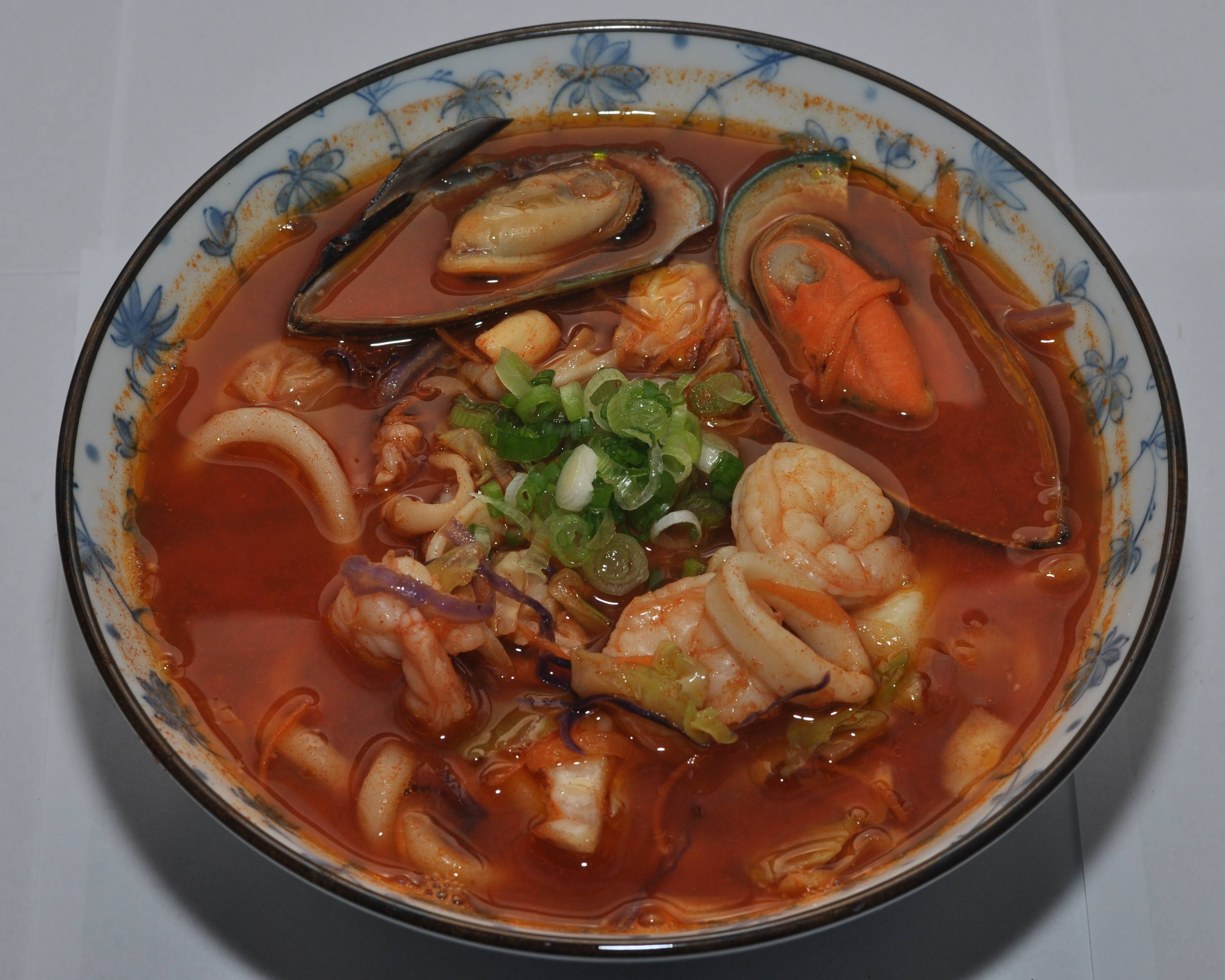 Spicy Seafood Udon.